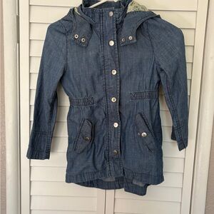 H&M Kids Hooded Blue Denim Jacket